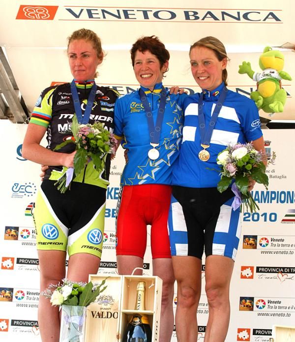 Elite women's podium