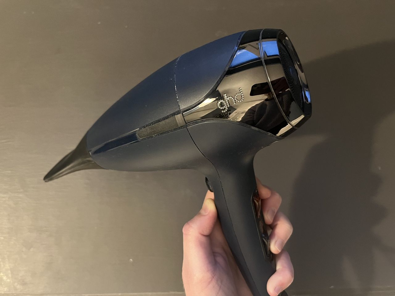 ghd helios held over dressing table