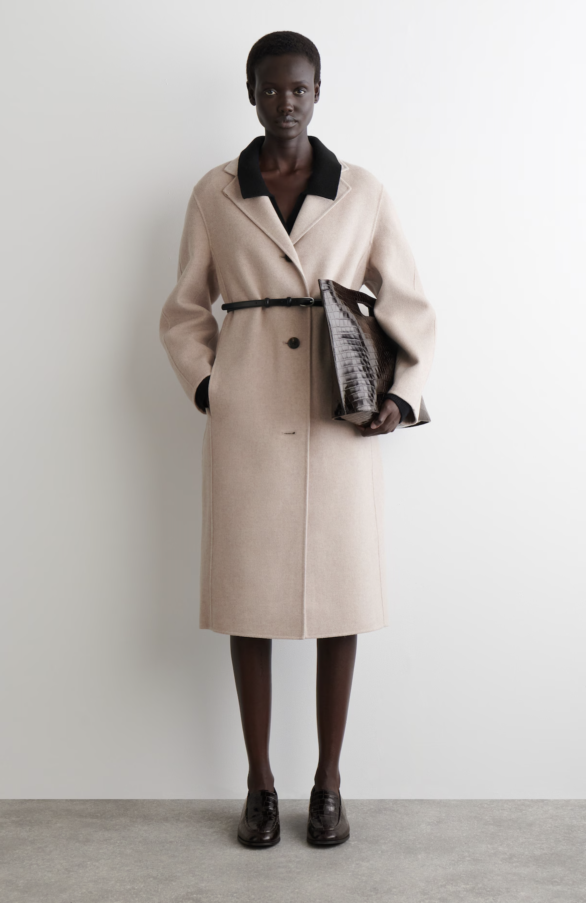 COS, DOUBLE-FACED WOOL COAT