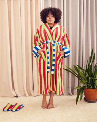 Garden Stripe Bathrobe