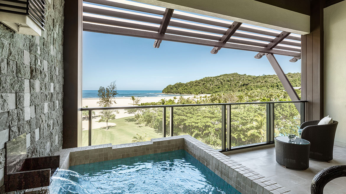 “Ocean Wing” junior suite from the balcony