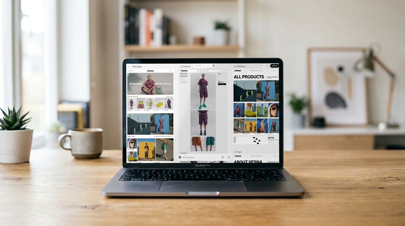 Shopoify Canvas on a screen 