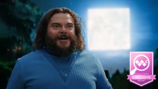 'A Minecraft Movie' with Jack Black as Steve in front of the moon.