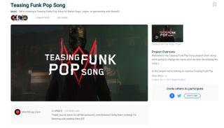 "Teasing Funk Pop Song" is just a great combination of words.