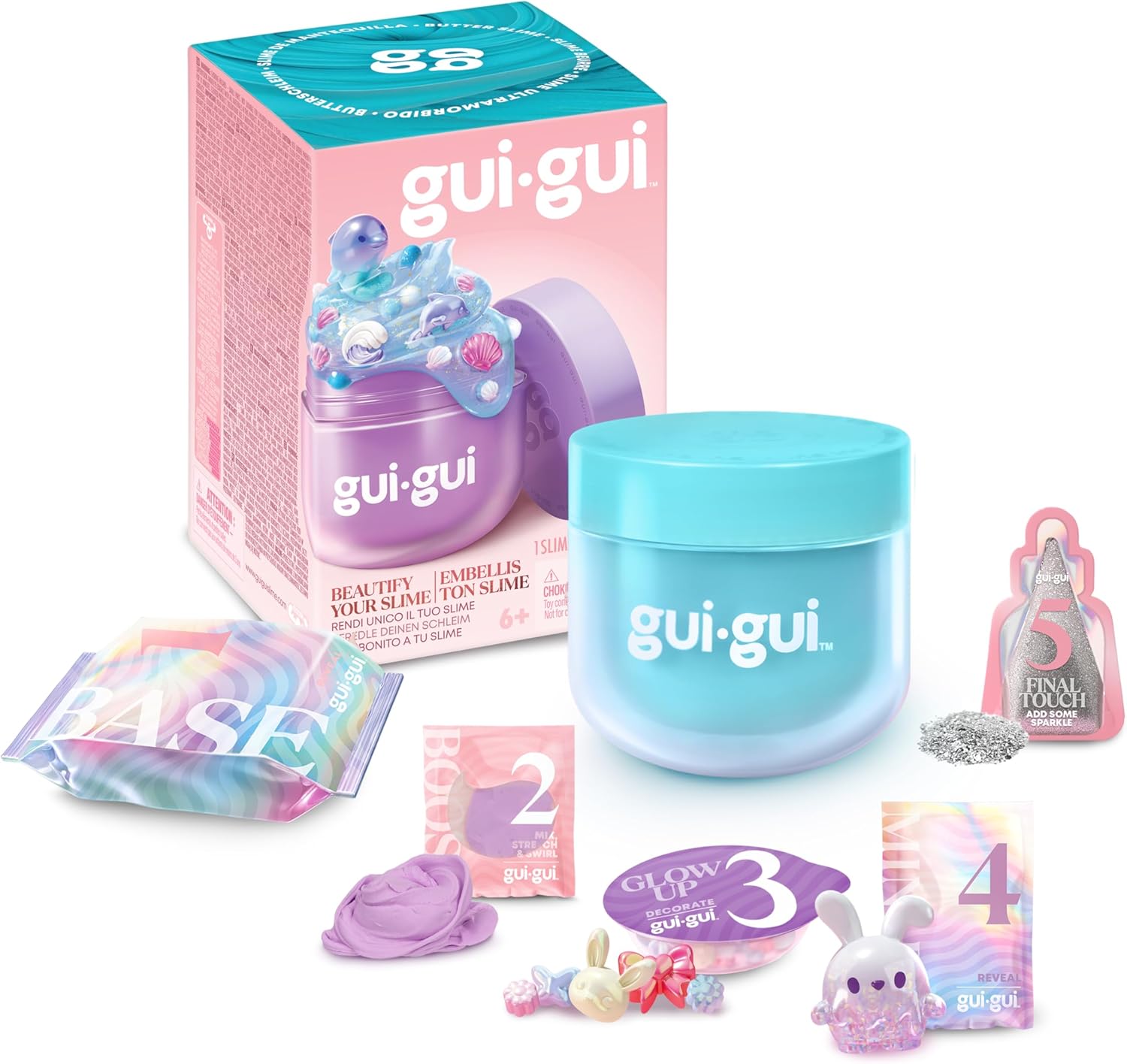 Gui Gui Butter Slime - Beautify & Level Up Your Slime With a Major Glow-Up - 13 Different Gui Gui Scented Slimes and 4 Amazing Textures to Collect - Gifts for 6+ Year Girls Boys & Teens : Amazon.co.uk: Outlet