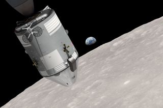As NASA's new simulation reveals, the Apollo 8 spacecraft was nose down and rolling when