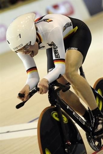 German Charlotte Becker in the women's individual pursuit