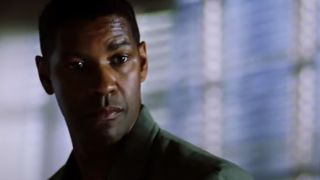 Denzel Washington looking very serious in Man On Fire