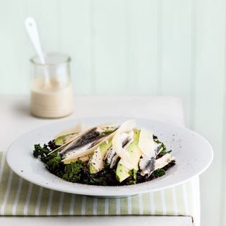 Anchovy and Kale 'Caesar' Salad with Avocado
