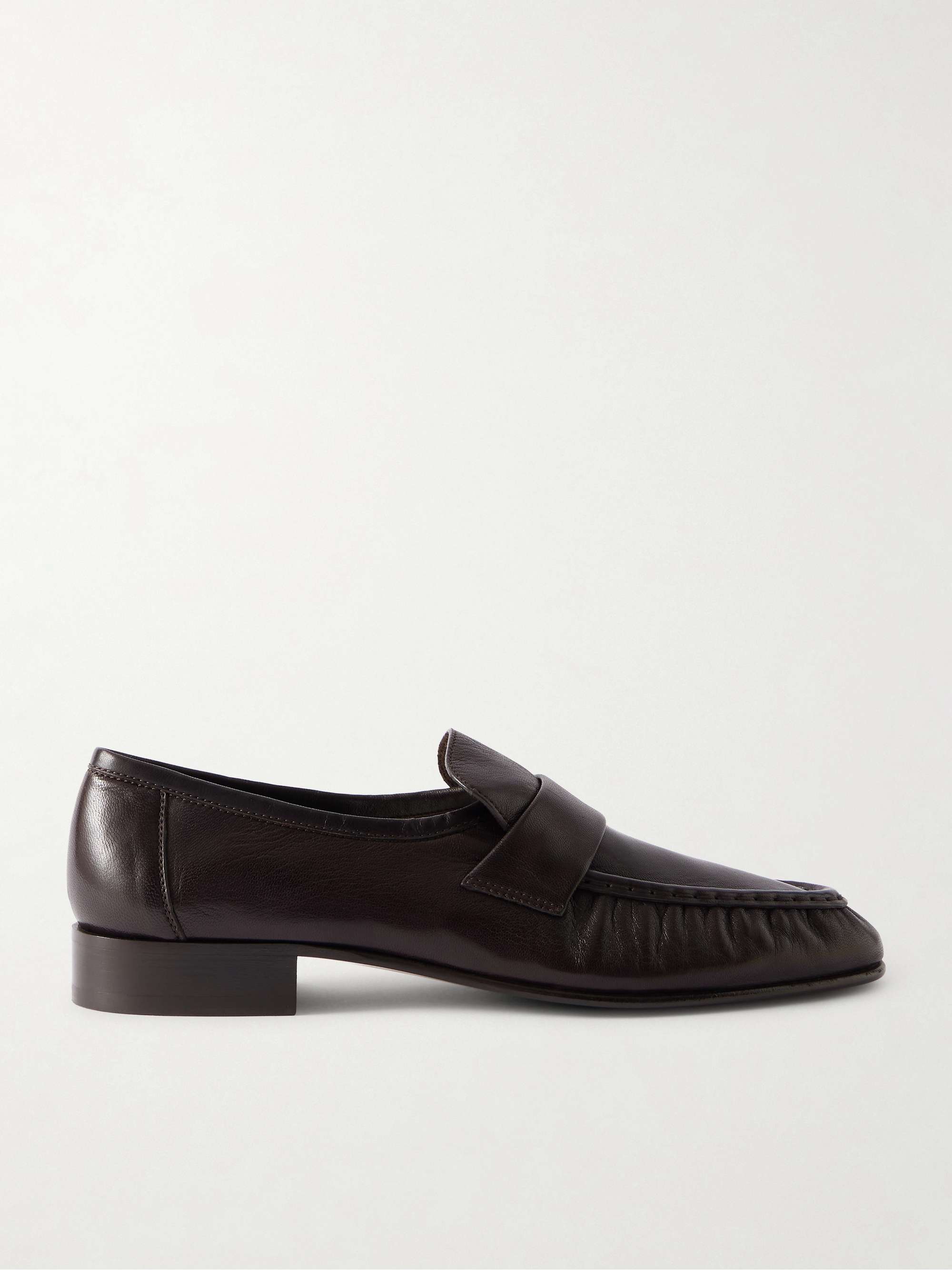 leather loafers