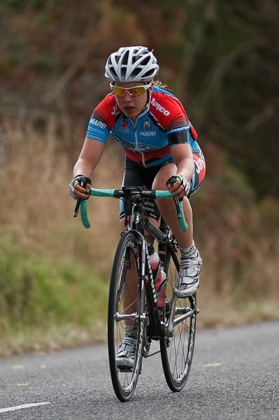 Amanda Spratt (Team Jayco-AIS) went on a solo attack that lasted nearly half the stage.