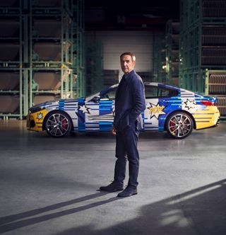Jeff Koons with BMW car