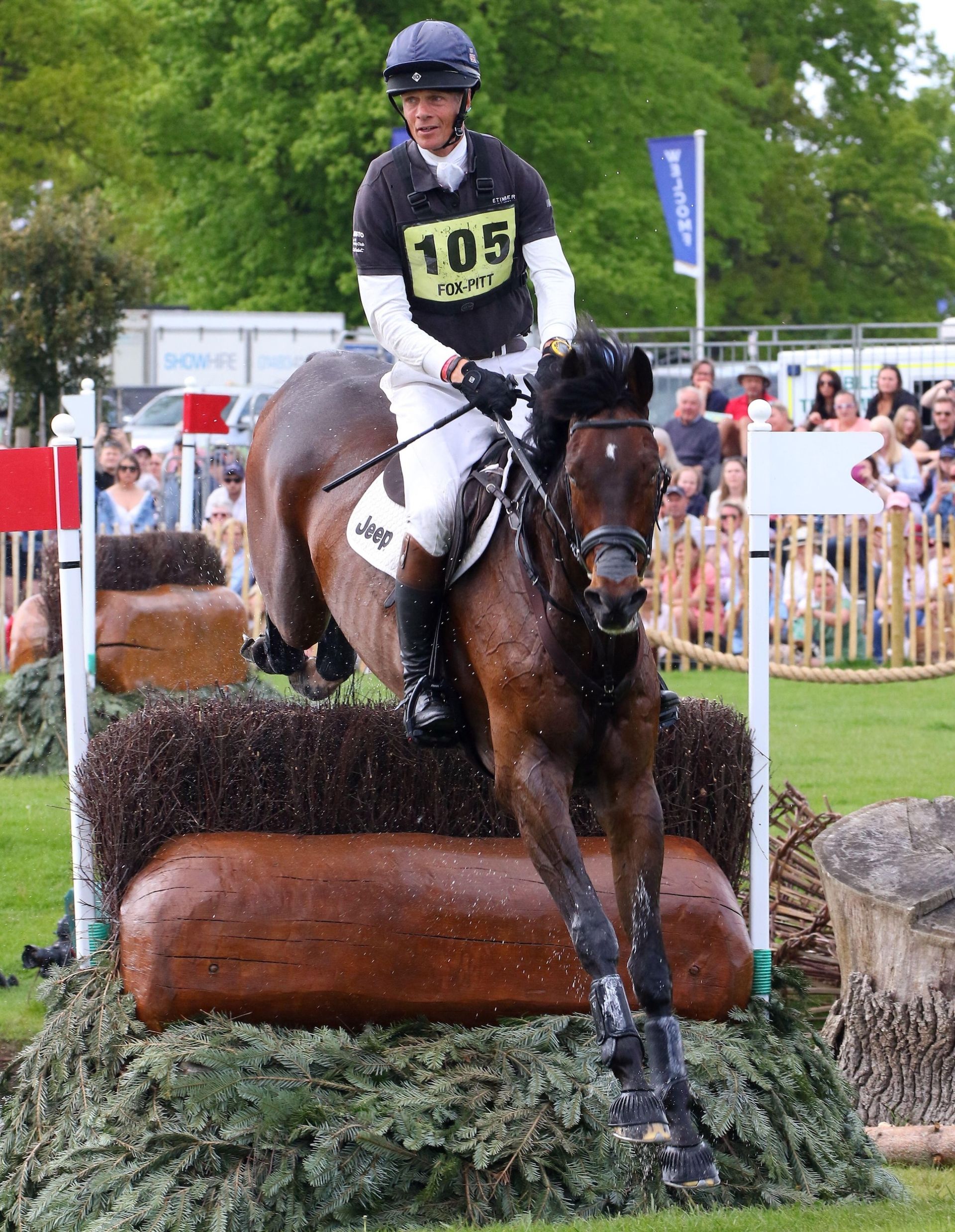 William Fox-Pitt on Little Fire jumping at Badminton