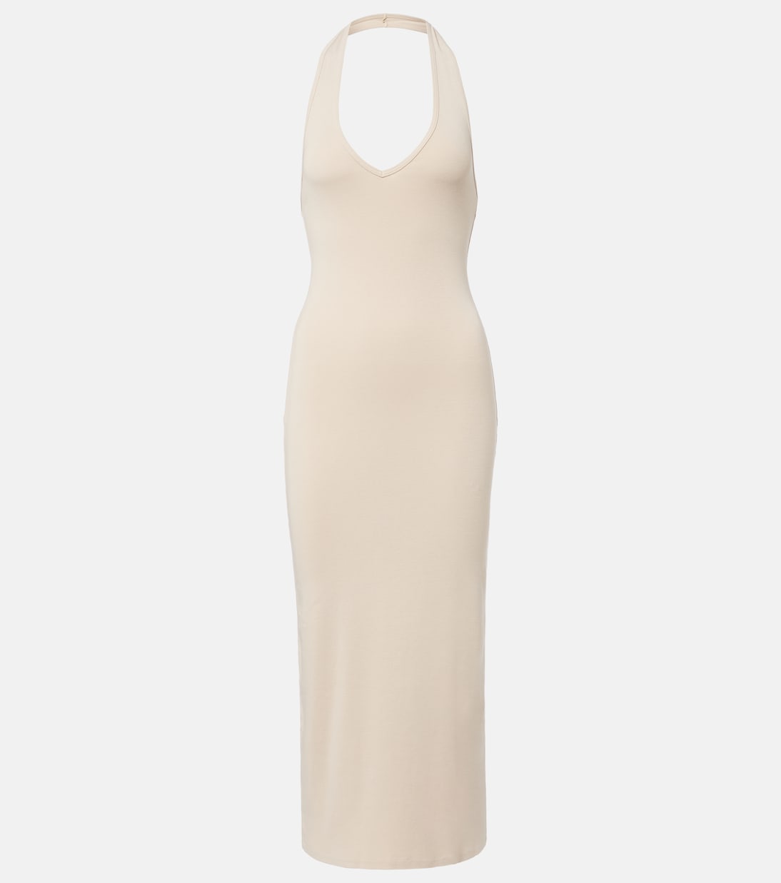 Stevie Cotton Jersey Midi Dress in Beige - Nili Lotan