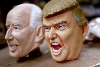 Trump and Biden masks in Japan