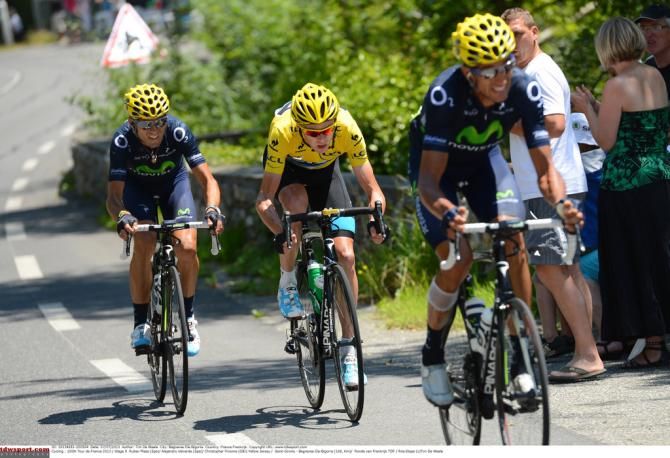 Chris Froome under attack from Movistar