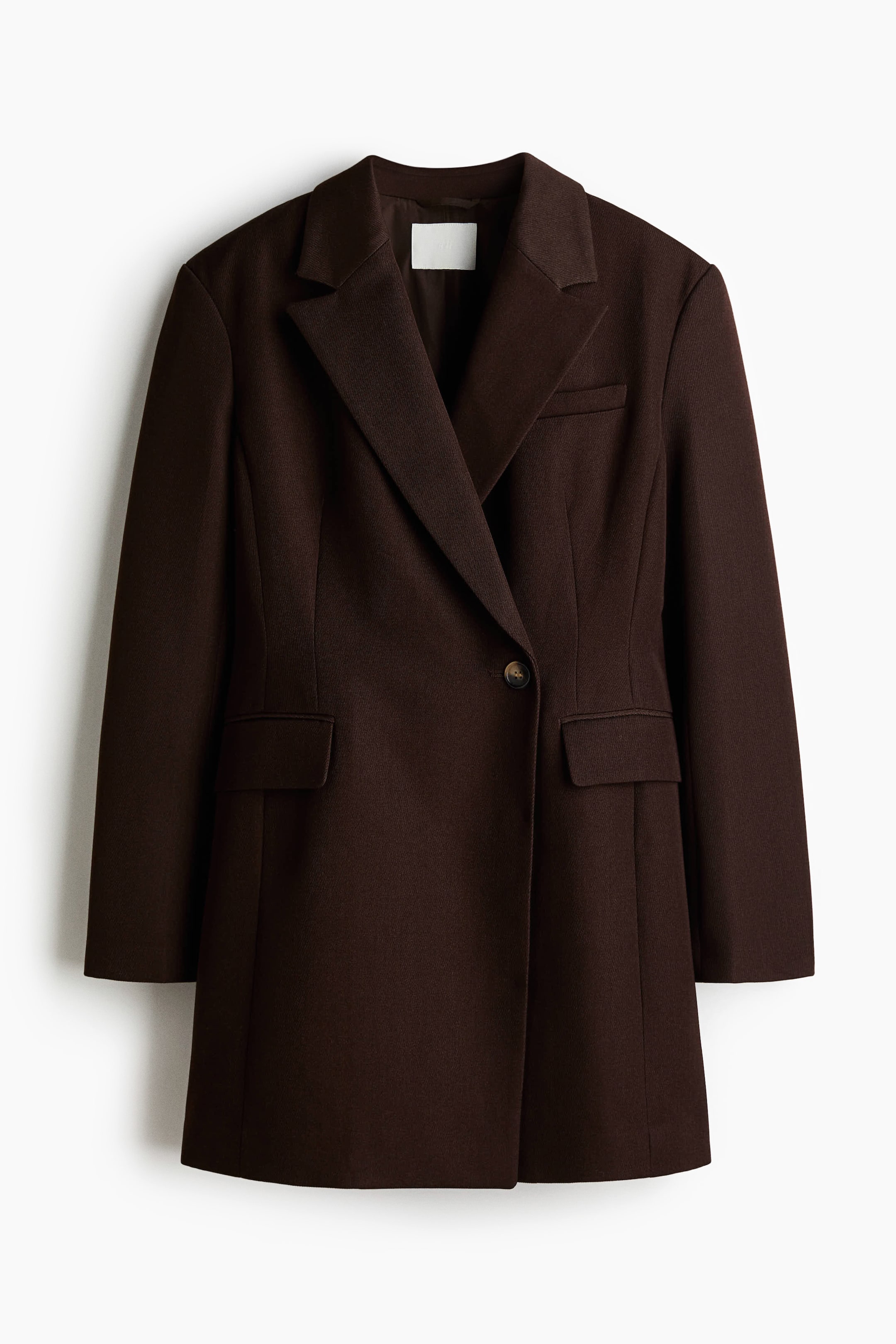 Double Breasted Blazer Dress - Dark Brown