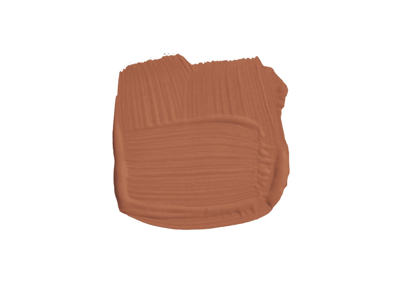 Swatch of a burnt orange paint color