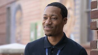 Tyler James Williams as Gregory smiling in Abbott Elementary season 3