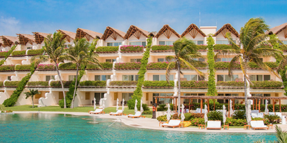 The couples stayed at the Grand Velas Resort for their vacation.