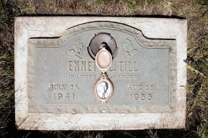 Emmett Till's gravestone.