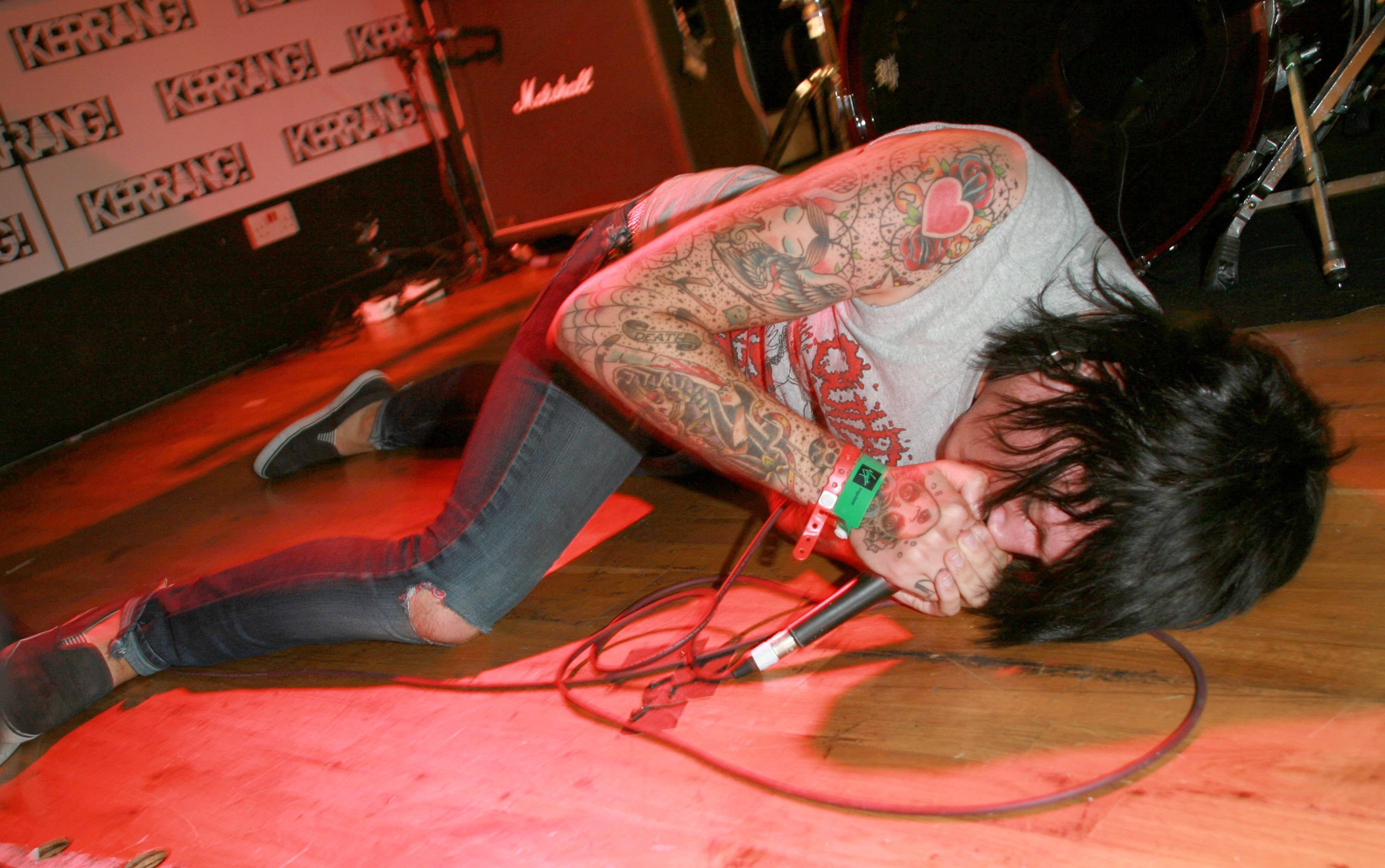 Bring Me The Horizon onstage in 2006