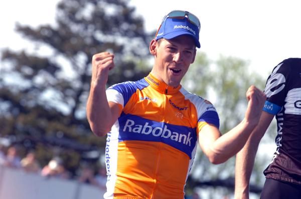 Maarten Tjallingi (Rabobank) was really happy to be on the podium
