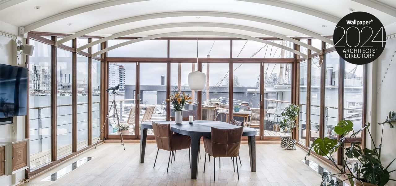 Interior of houseboat in Denmark by Mast architects