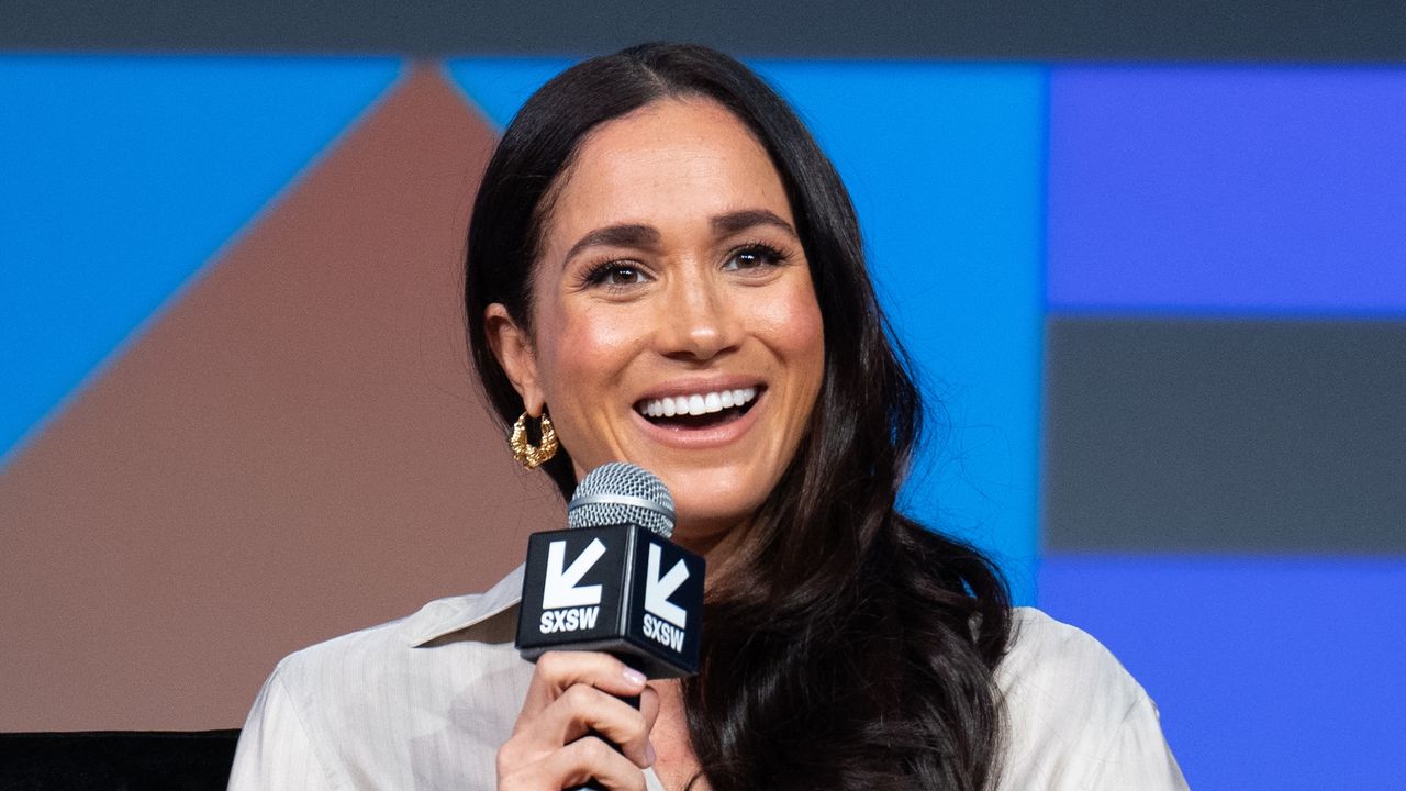 Britain&#039;s Meghan, Duchess of Sussex, attends the &quot;Keynote: Breaking Barriers, Shaping Narratives: How Women Lead On and Off the Screen,&quot; during the SXSW 2024 C