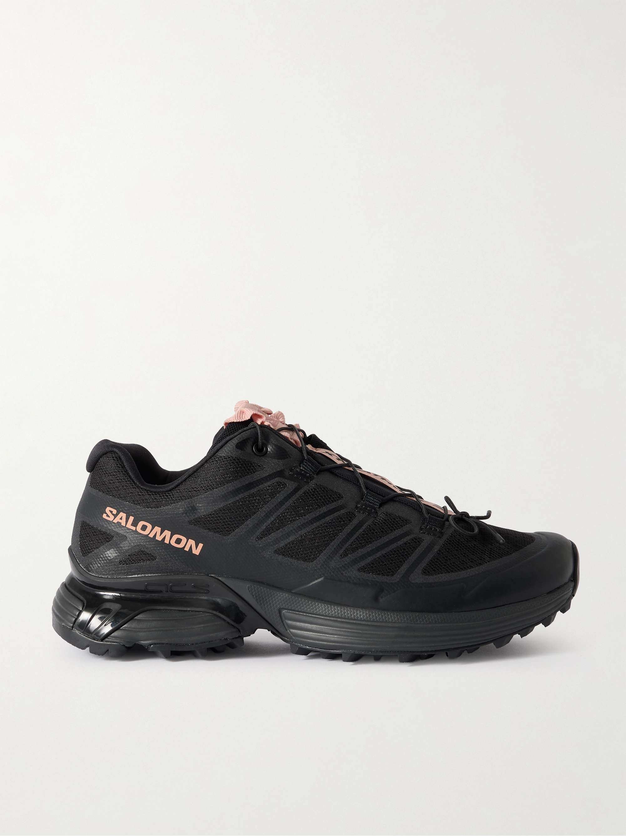 XT-Pathway 2 Ruffled Satin and Rubber-Trimmed Mesh Sneakers