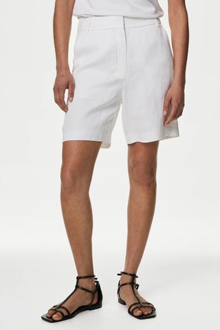 Marks & Spencer pantalones cortos en mezcla de lino
