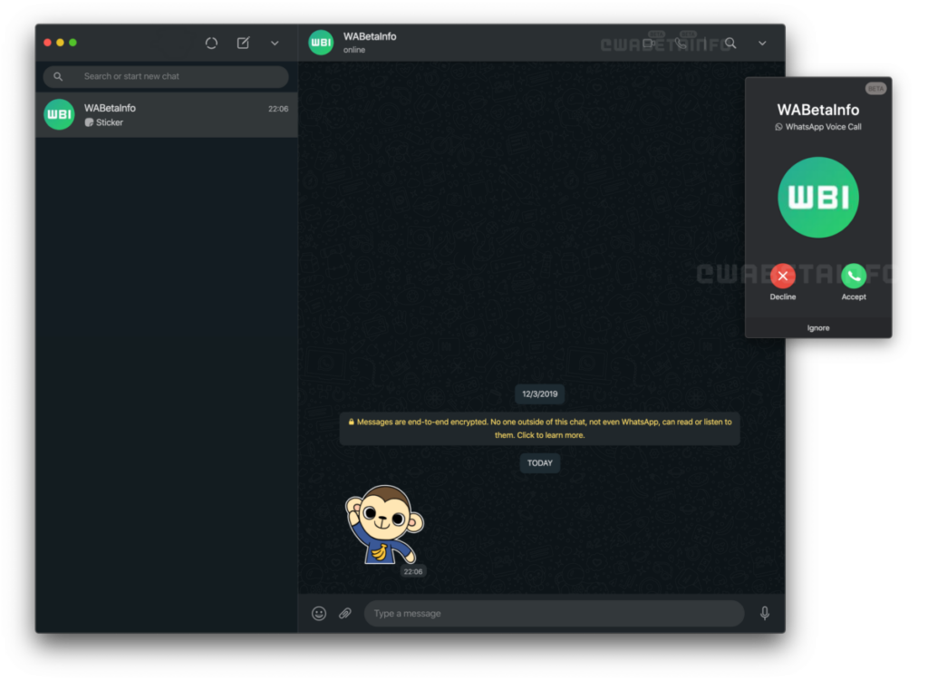 Whatsapp Web Calling
