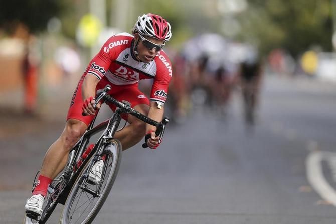 Mal Rudolph (Drapac) spends some time out front