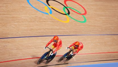 China in the team sprint at the Tokyo Olympics