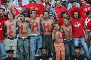 Al-Ahly fans ahead of a game against Al-Zamalek in Cairo in 2006.