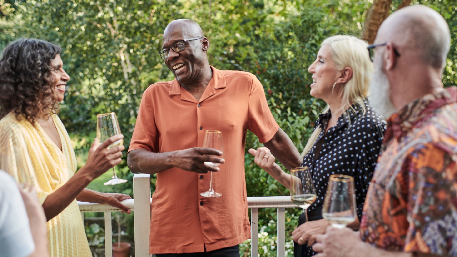 Friends talking together