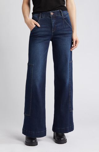 'ab'solution High Waist Wide Leg Carpenter Jeans