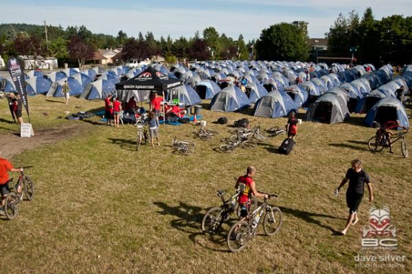 Tent city at the BC Bike Race