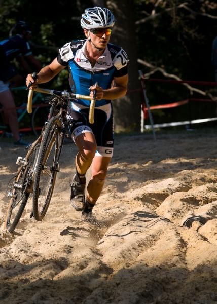 Chris Consorto (Louis Garneau) runs into a setting sun.