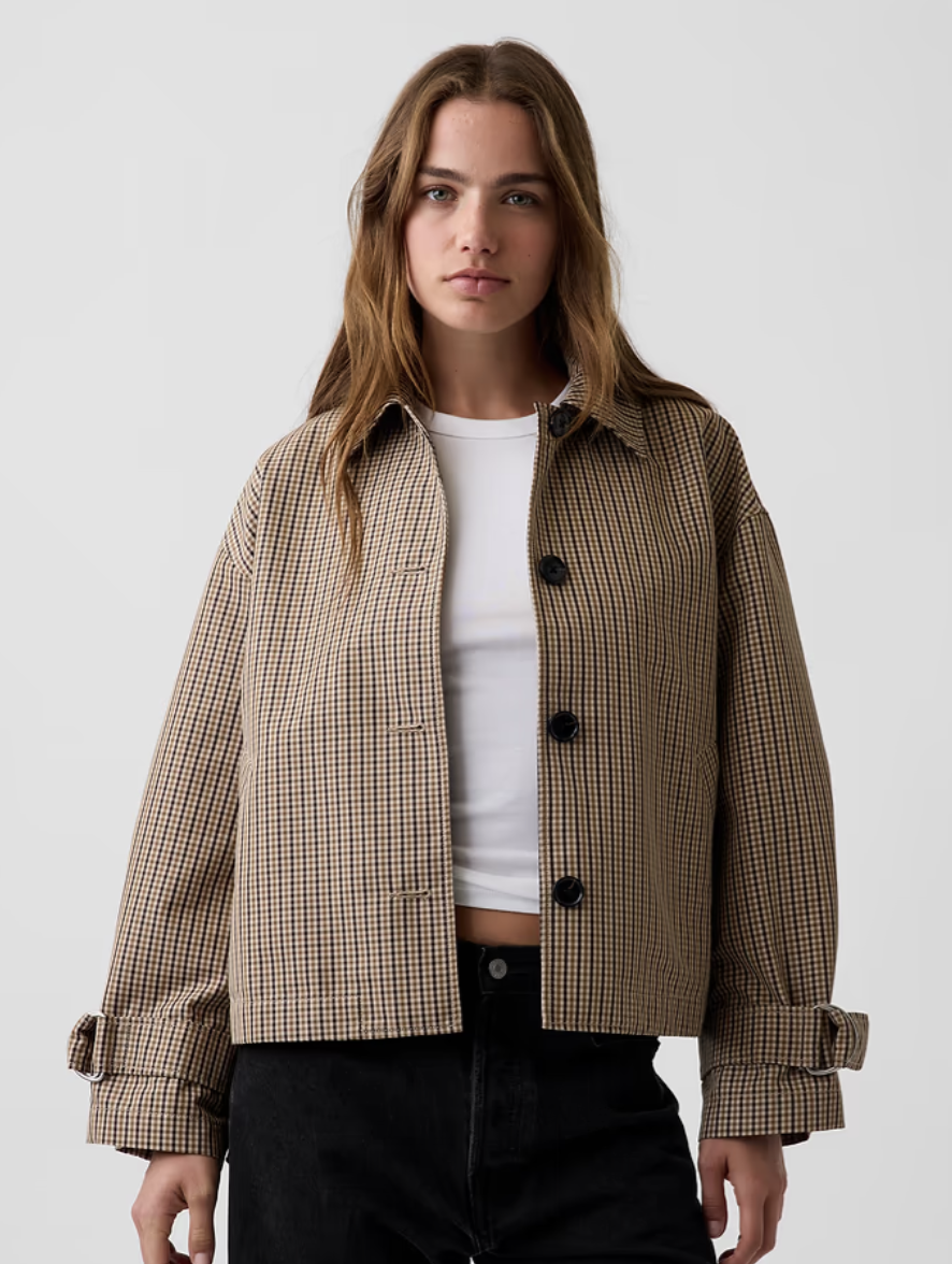 Gap, Oversized Crop Trench Jacket