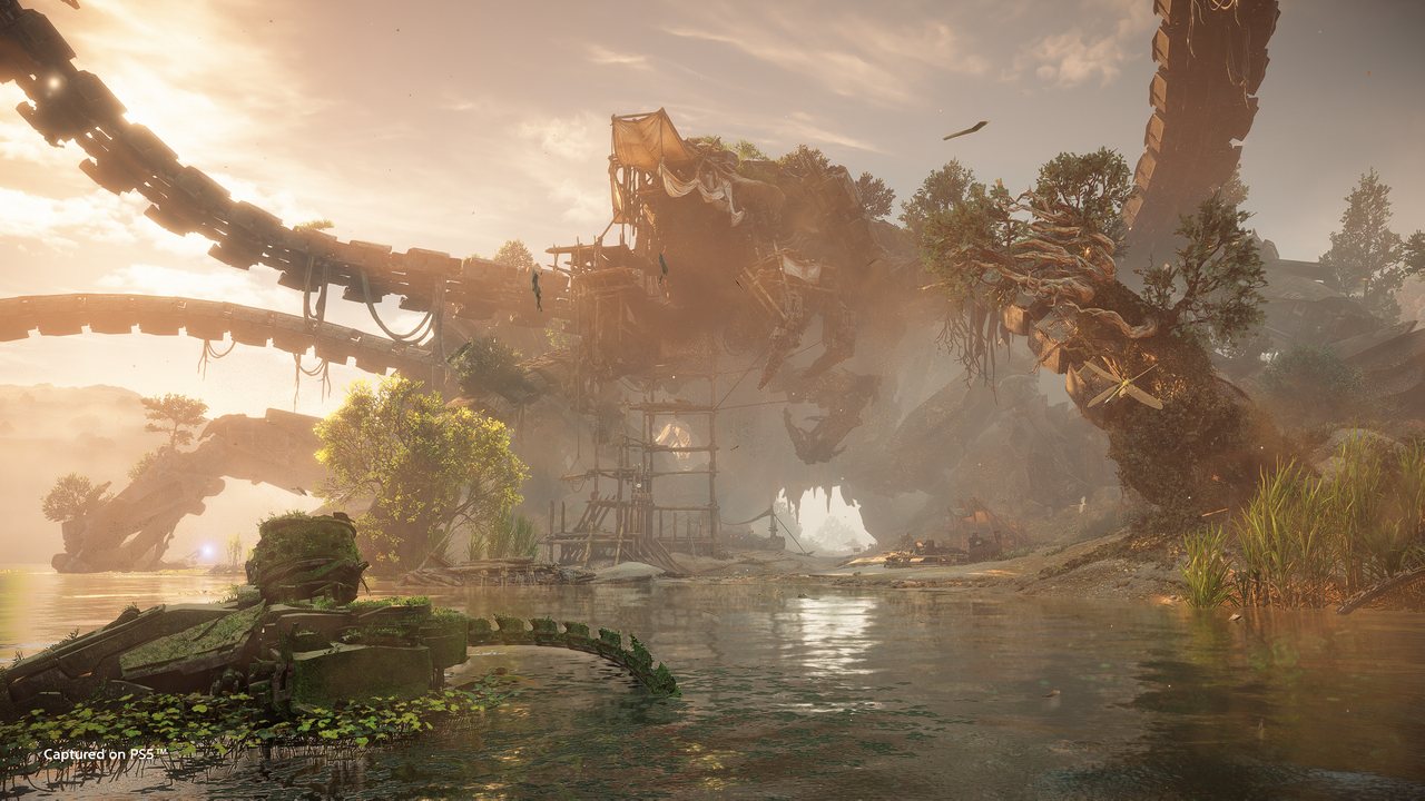 Horizon Forbidden West destroyed machines a river
