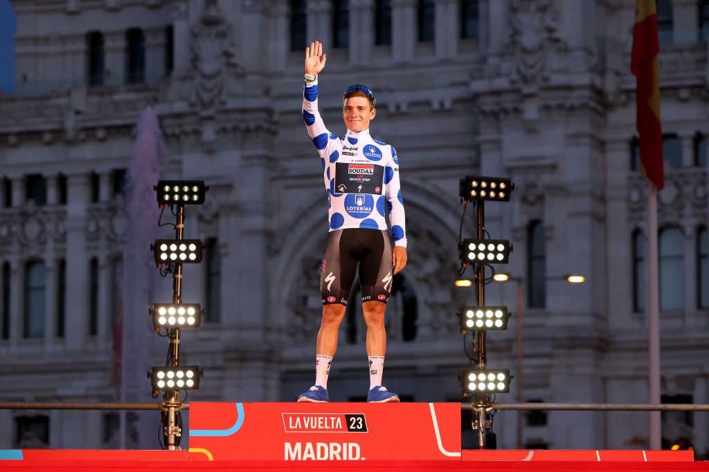 Remco Evenepoel (Soudal Quick-Step) dominated the climber's polka-dot jersey competition