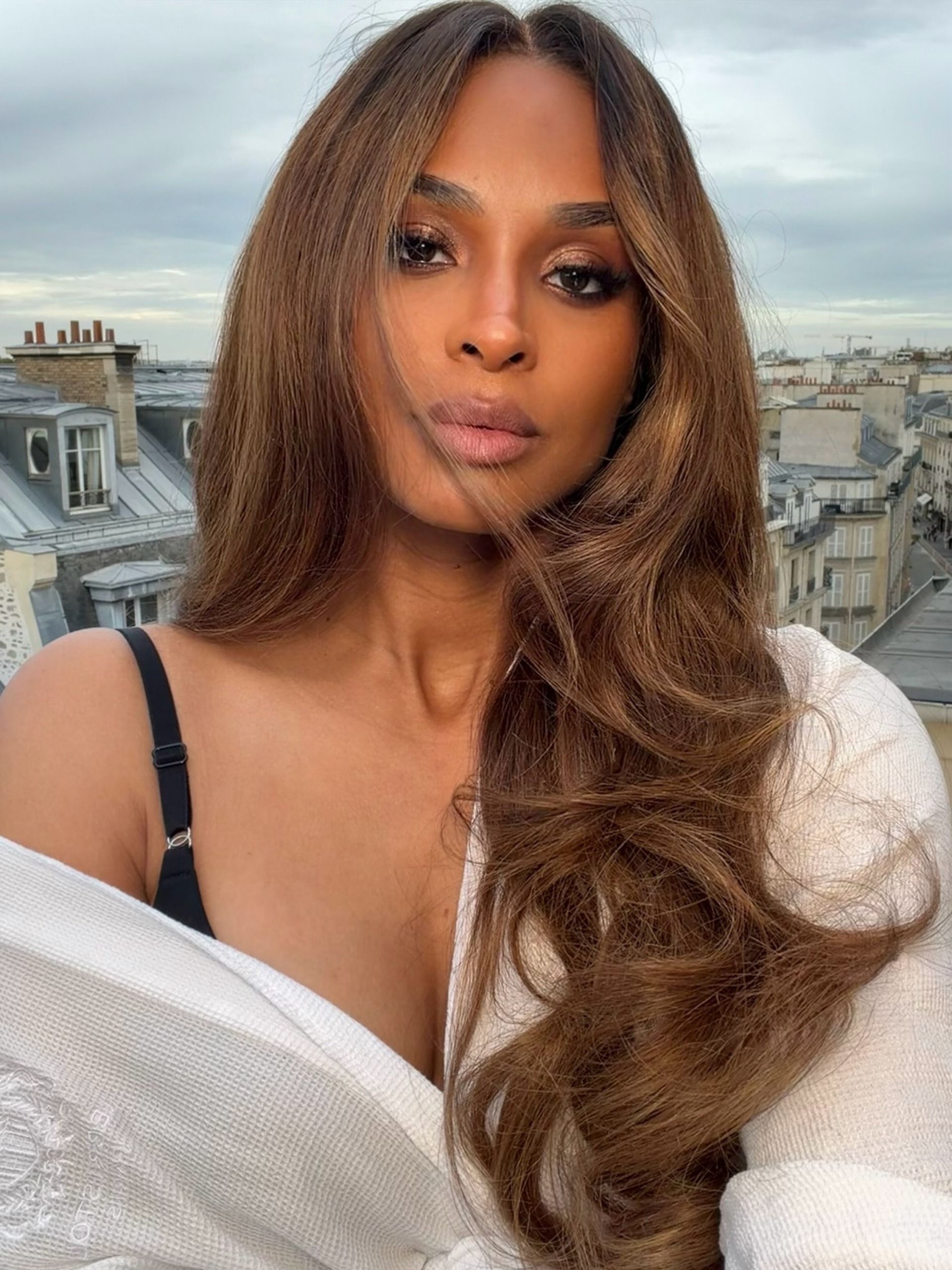 An image of Ciara with long layers.