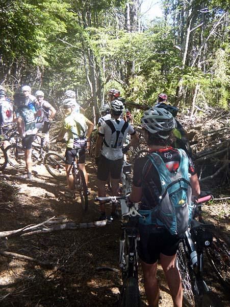 There was confusion about the downhill at 27km. This helped Rebecca and Jen as Jenny had flatted earlier and the two were playing catch up.