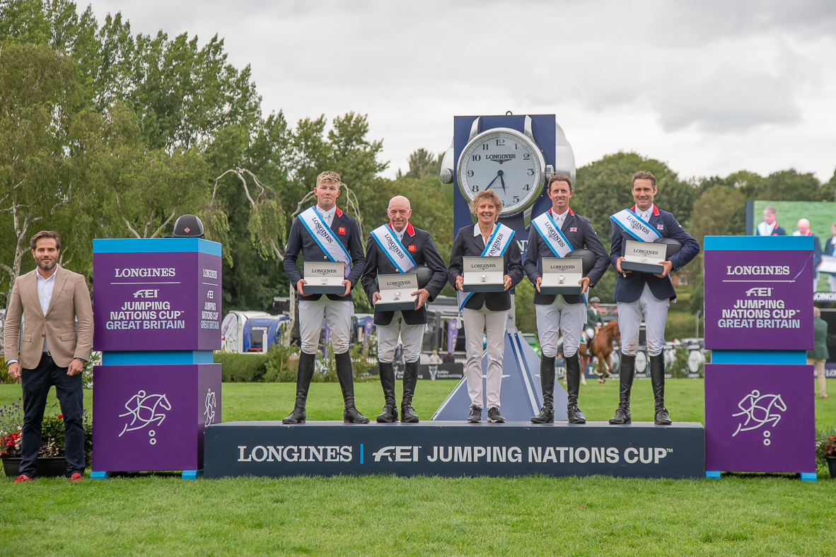 The victorious British team in the Hickstead Nations Cup