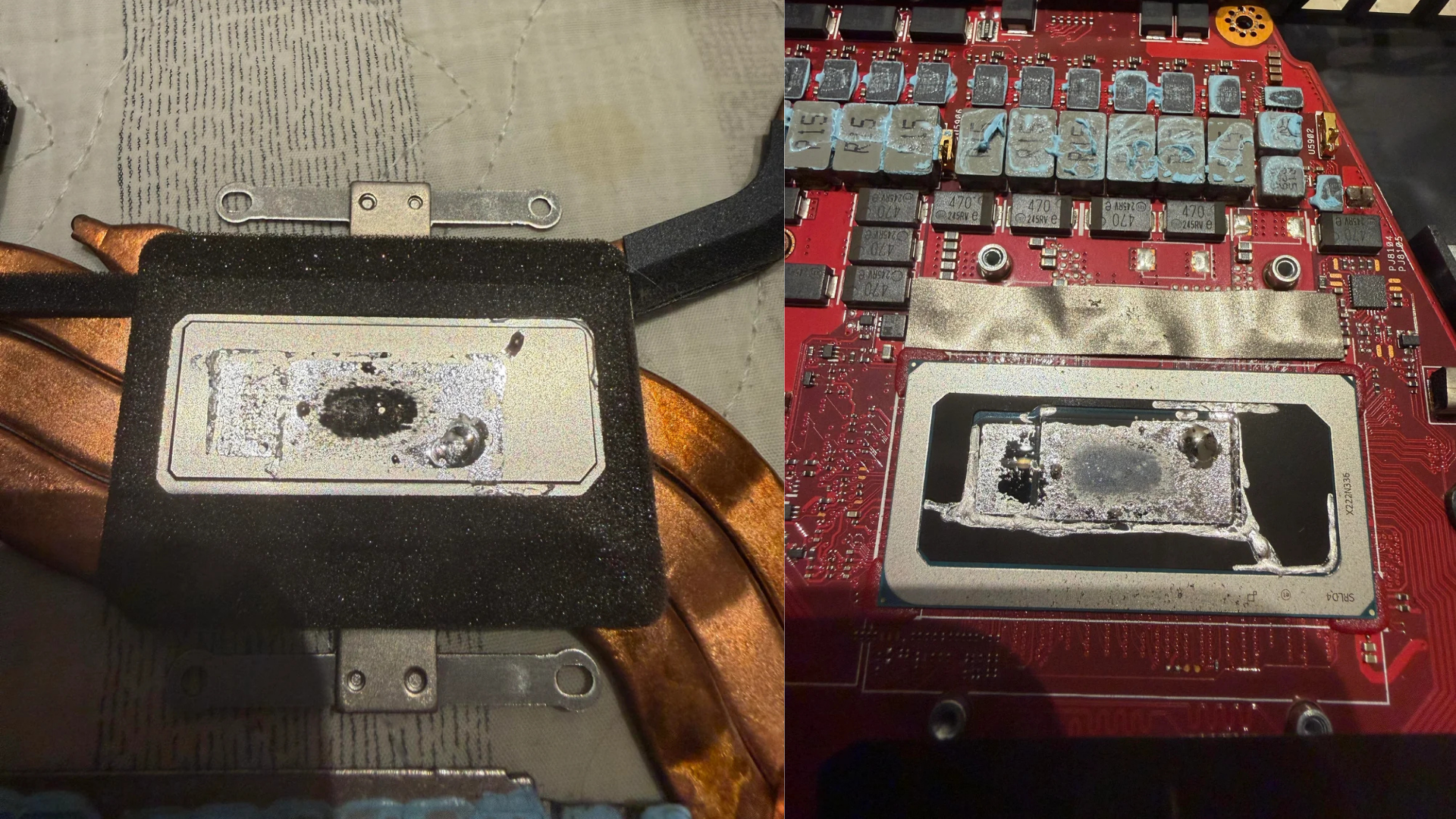 Asus Zephyrus M16 poor liquid metal application