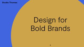Studio Thomas website that says 'design for bold brands' 