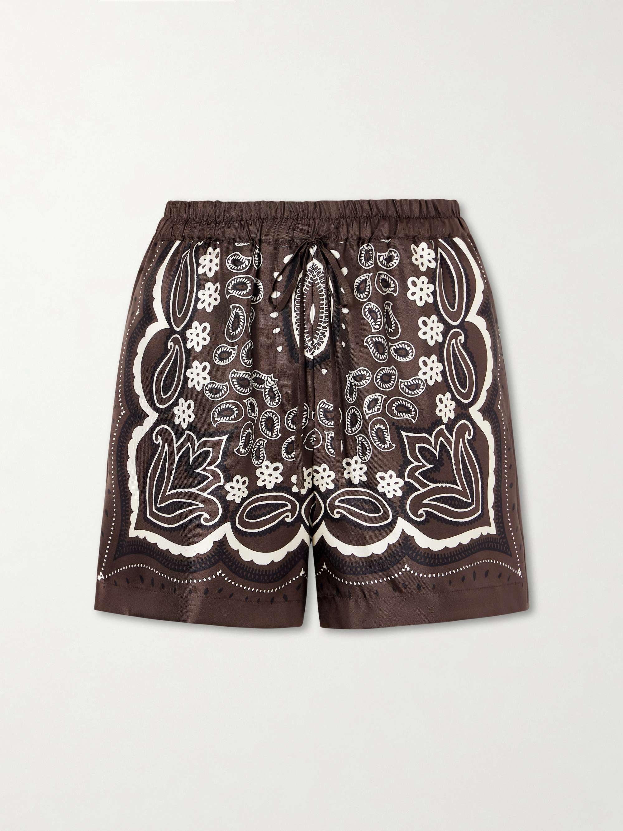 Frances Bandana-Print Silk-Twill Shorts