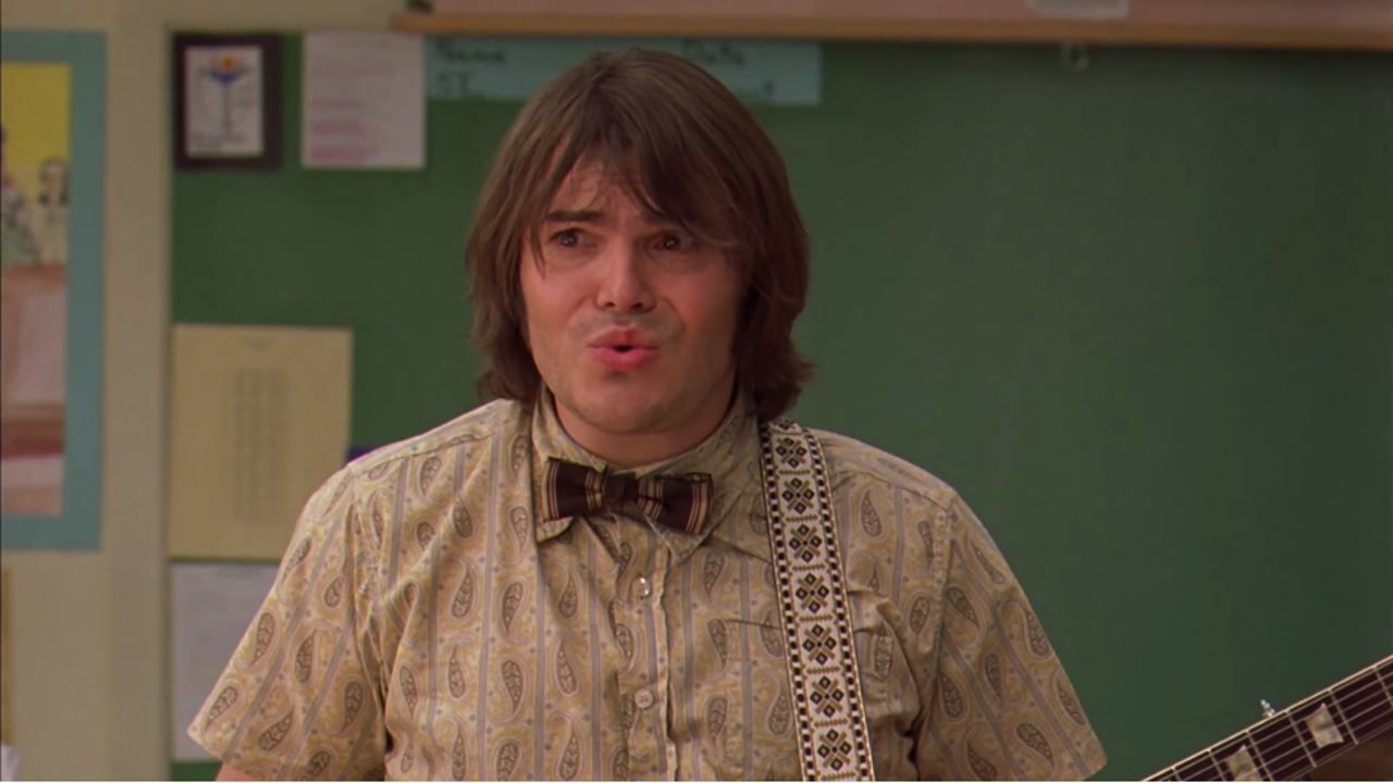 Jack Black como Dewey Finn en Escuela de Rock