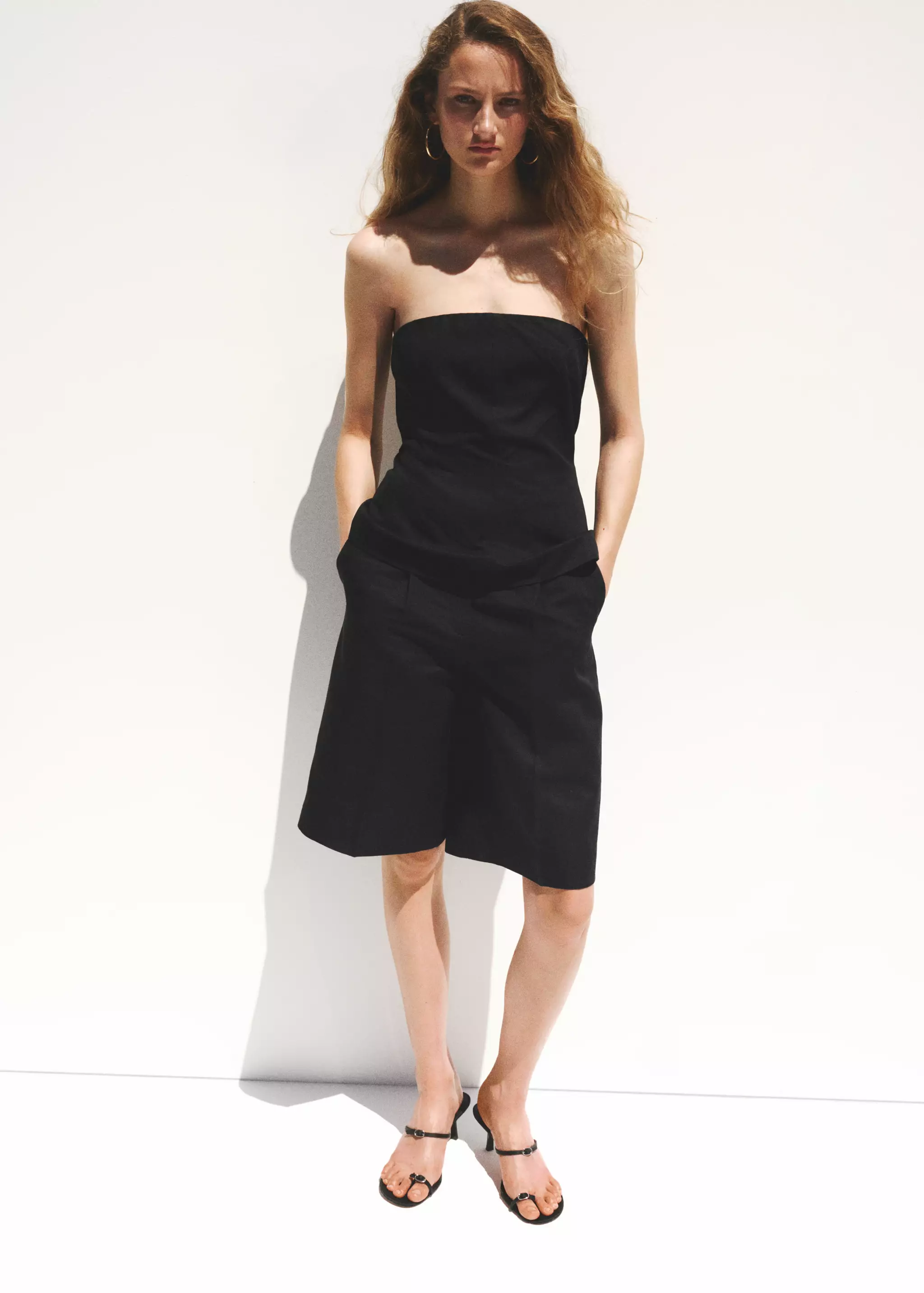 Strapless Linen Top - Women | Mango Usa